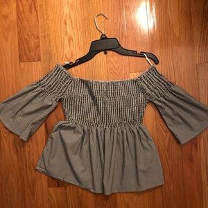 off the shoulder hollister shirt